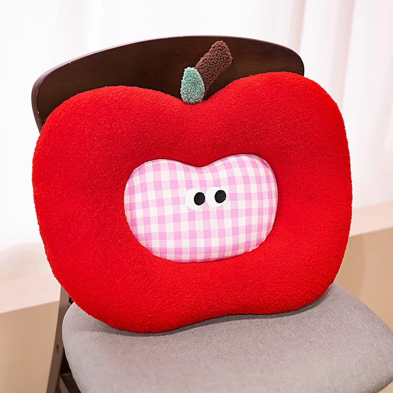 (malla Morada De 48 Cm) Cojín Decorativo Para Adultos Con Forma De Manzana, Cómodo Cojín