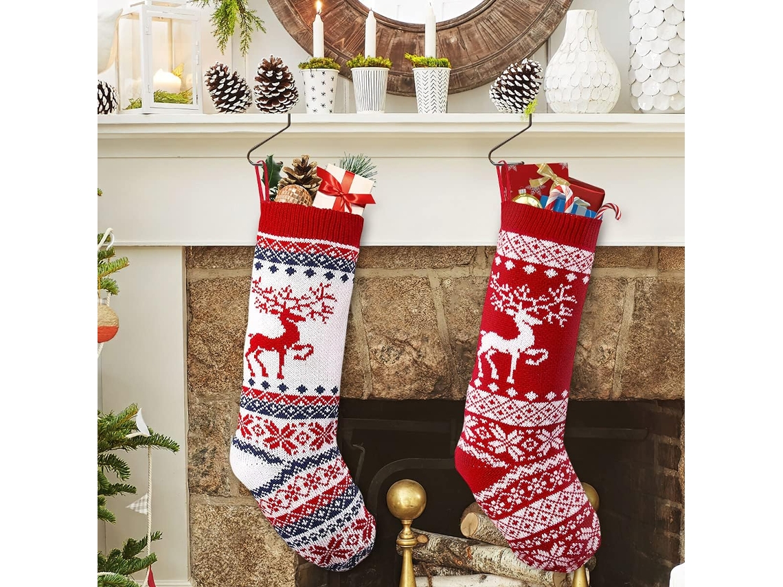 Set de 2 calcetines navideños, personalizables RNEMITERY