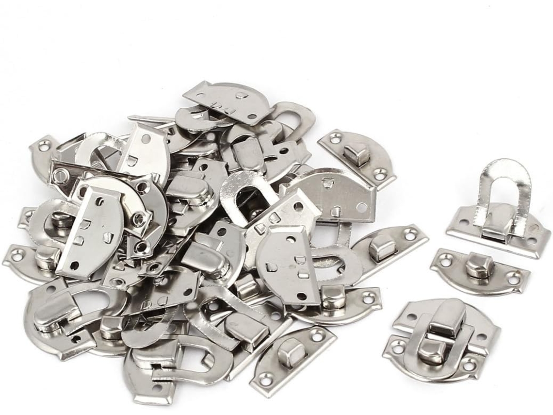 Juego de 20 cierres de hebilla chapados en plata para cajas de regalo, 21 mm x . CHABERLU