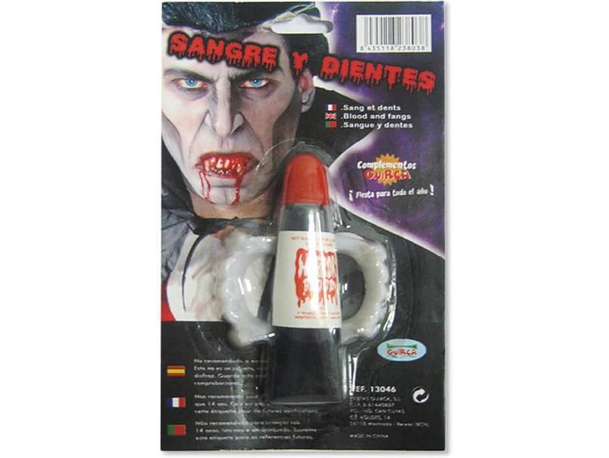 Accesorios de Halloween DISFRAZZES Set de Sangre y Dientes de Vampiro
