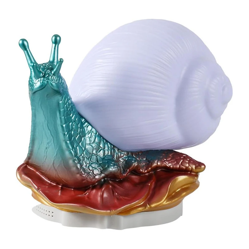 Lámpara de noche colorida con forma de caracol, bonita lámpara de noche/mesa, luz de noche colorida