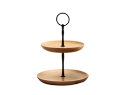 Plato pequeño para tarta de caoba de doble capa (23 cm)