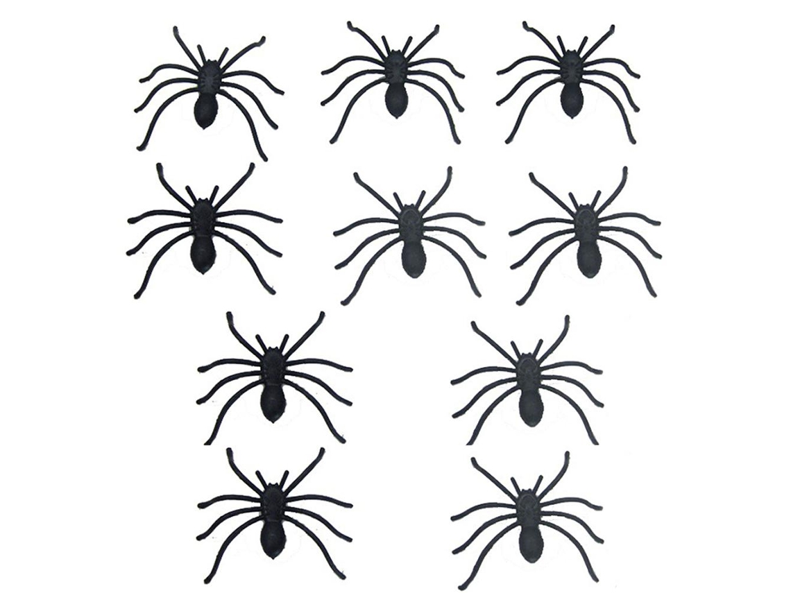 Arañas artificiales para decoración de Halloween con ambiente festivo