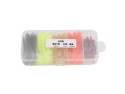 2026rebe-kit De 60 Cebos Suaves Para Pesca Con Anzuelos De Acero Inoxidable Cebo T Tail Pvc 6cm Para Bass