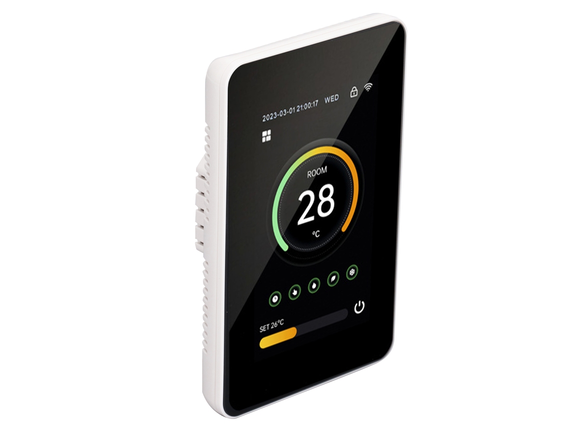 Termostato digital inteligente Tuya con wifi para calefacción por suelo radiante.