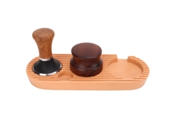 Juego de agarres para café con mango de madera y diseño antideslizante, base en forma de L, 58 mm, otros