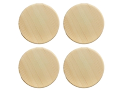 Posavasos para bebidas en la mesa, aptos para vasos, ideales para decoración.