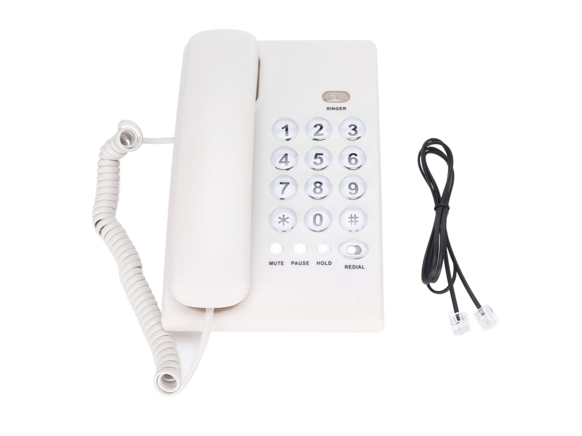 Telefone Fixo Com Fio De Mesa Multifuncional Botões Grandes Para Casa Escritório Hotel Kxt504 Branco