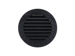 Rejilla De Ventilación Redonda Empotrable Con Mosquitera Fabricada En Abs De Color Gris Antracita Ø9cm Ø12cm Edm