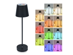 2026-lámpara De Escritorio Recargable Con Textura Metalica, Luz Ambiente Rgb, Ajuste Deslizante Y Batería 4000mah