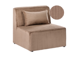 Módulo de silla Beliani Lemvig en pana color arena 83x83x78