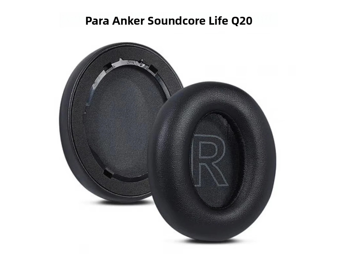 Almofadas de Espuma Viscoelástica MDUG para Soundcore Life (q20, preto)