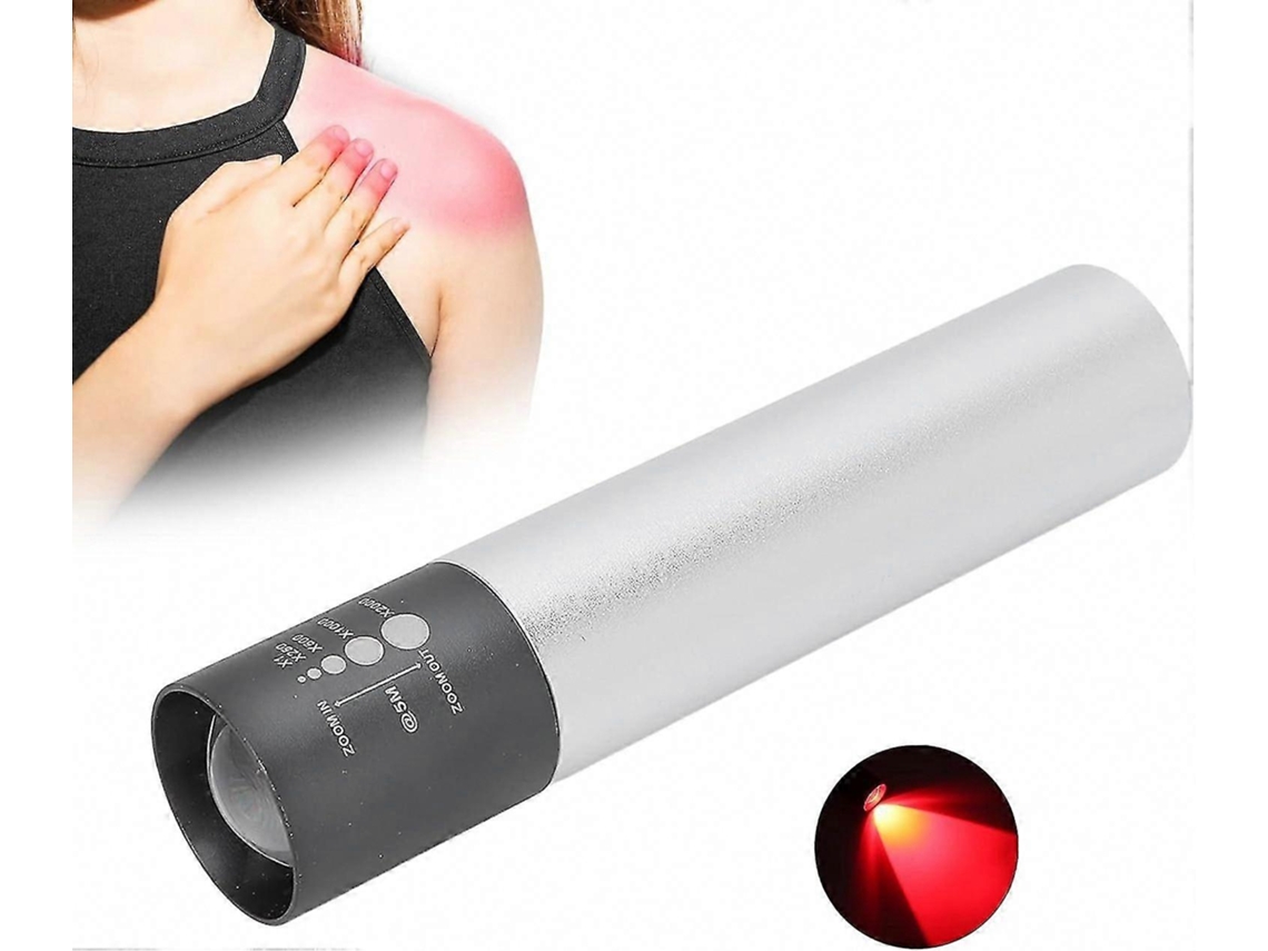 Lámpara de terapia infrarroja portátil para el alivio del dolor y la relajación muscular.
