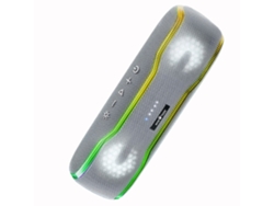 Altavoz portátil para exteriores IPX7 resistente al agua con luz estéreo Mdug (plateado)