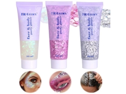 Gel Corporal Con Purpurina, Purpurina Para El Cabello Y El Rostro, Pegamento Con Purpurina Y Sombra De Ojos Líquida Con Purpurina.