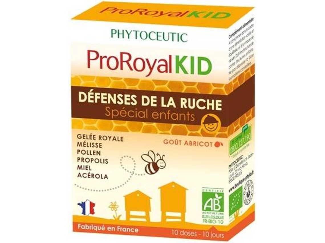 Complemento Alimentar PROROYAL Defesas Da Colmeia Bio (10 unidades de 10ml (Damasco))