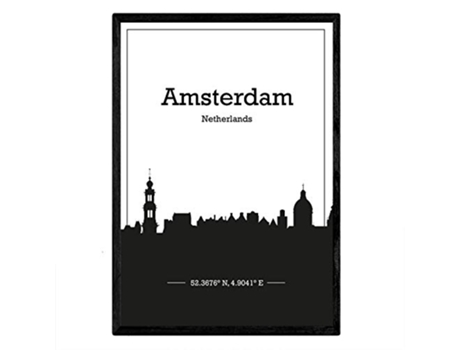 Poster NACNIC Mapa de Amsterdam Holanda (A3)