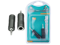Adaptador Jack 6.3Mm F Para Jack 3.5 Mm M Sanda Sd-8016 (Negro)