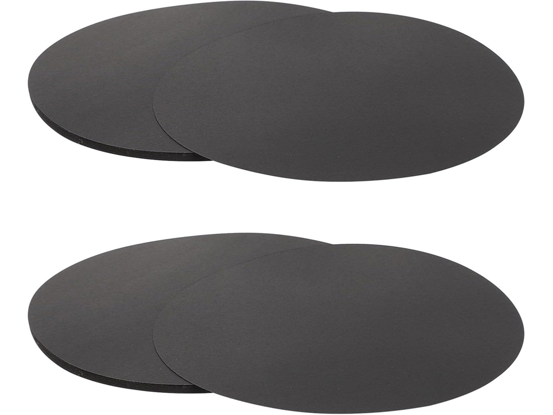 Paquete De 50 Láminas Redondas De Cartón Negro De 25 Cm Para Dibujo Y Graffiti, Papel Grueso Para Pintar Y Manualidades.