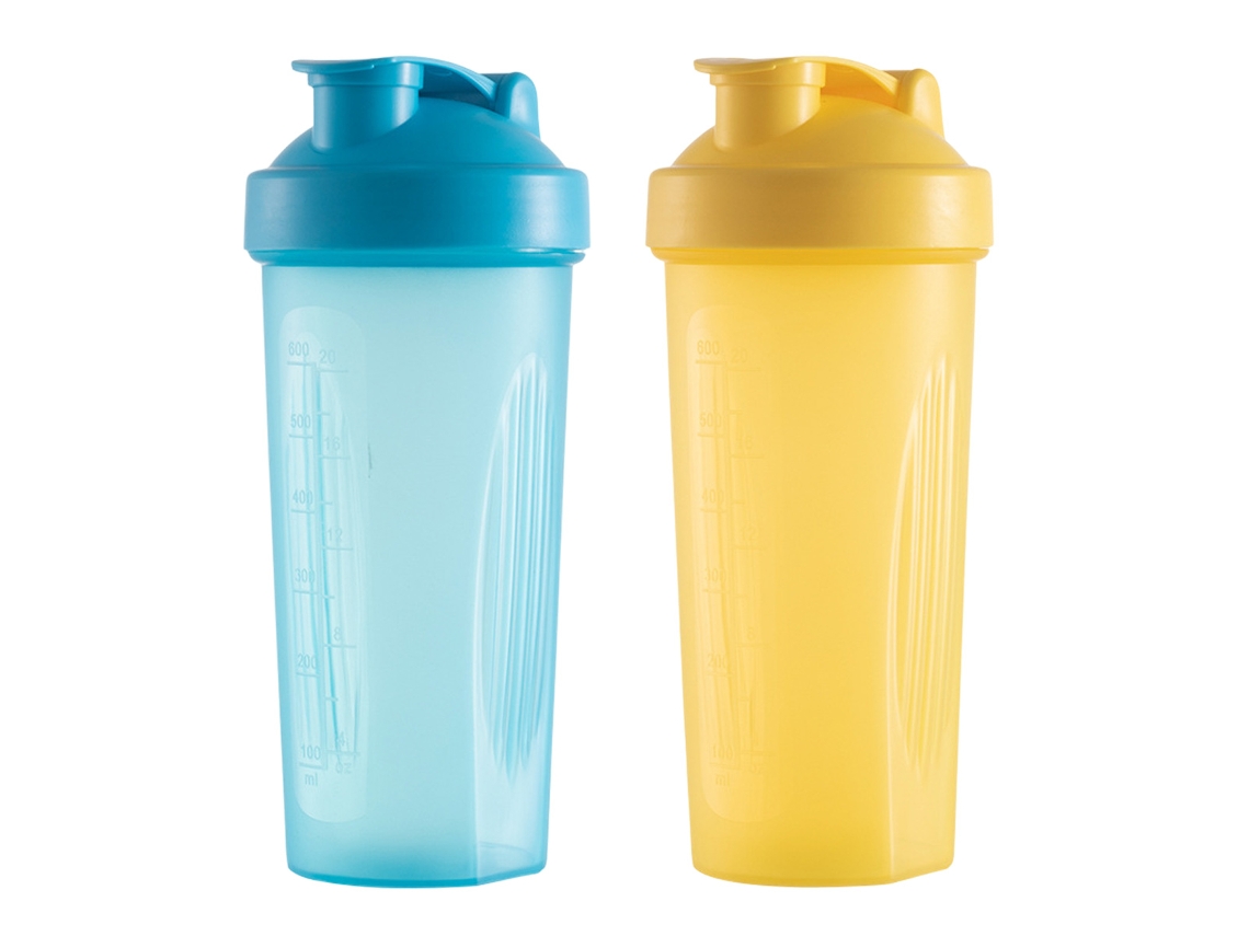 Botellas mezcladoras de proteínas, 20 oz, paquete de 2 con bola mezcladora, vaso mezclador