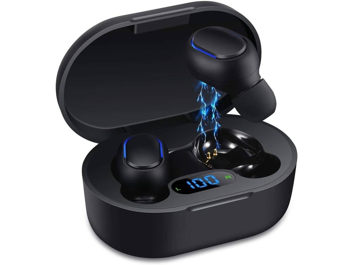 Auriculares Bluetooth True Wireless E7S 809-Xw2 Micrófono In Ear Cancelación De Ruido Negro VEANXIN