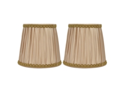 2026-2pcs Abat Jour En Tissu Simple Pour Lampe À Vis E14 Chandelier Table Lumière Or Décoration Maison
