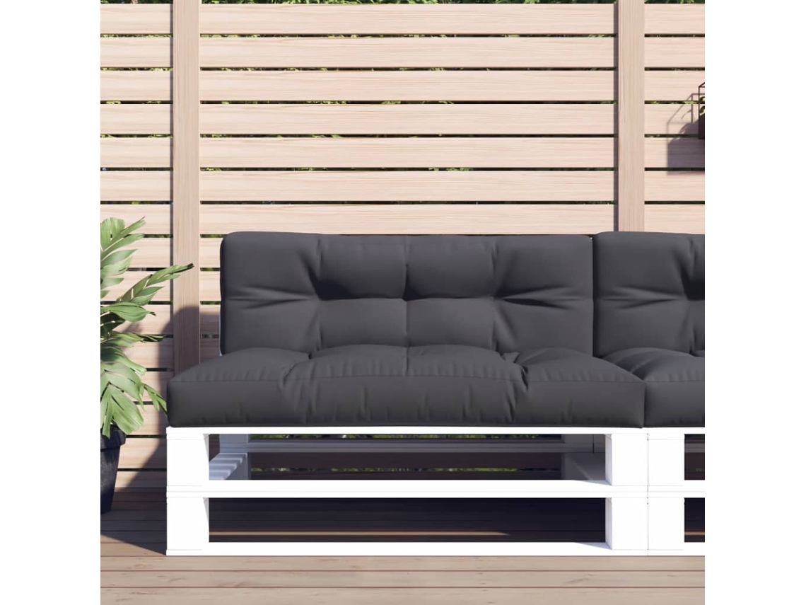 Cojín para sofá Pallet 120x40x12 cm Tela antracita HARLANV1