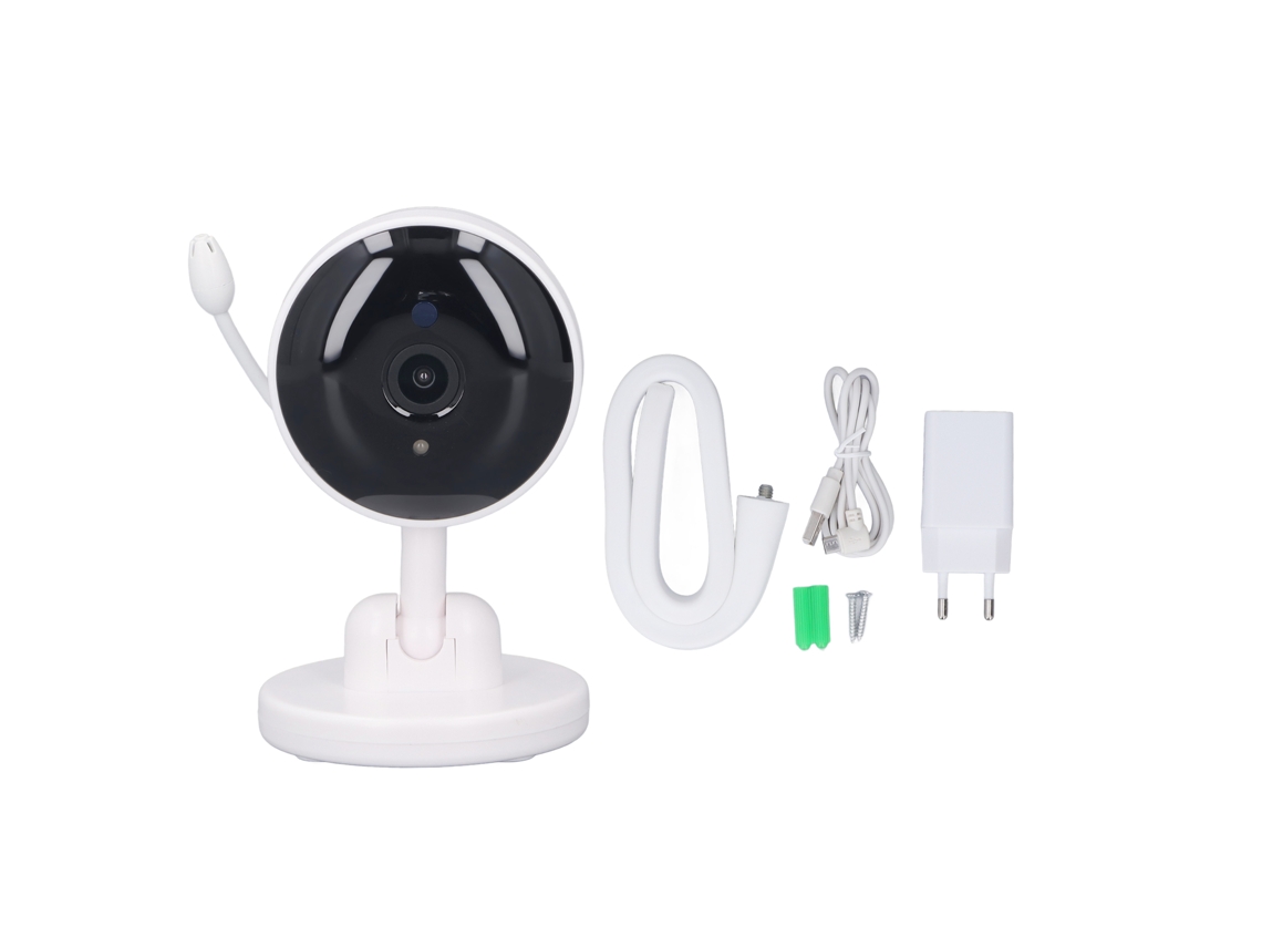 Monitor Inteligente Para Bebés Con Cámara Hd, Mando A Distancia Y Sensor De Temperatura (enchufe Europeo)