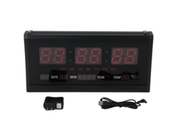 Reloj De Pared Digital Led Moderno Con Calendario Y Pantalla De Temperatura Para Sala De Estar, Dormitorio Y Oficina.