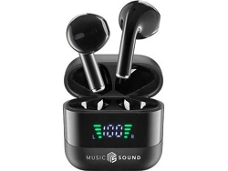 Auriculares Bluetooth MUSIC SOUND - BTMSTWSS (In Ear - Negro)