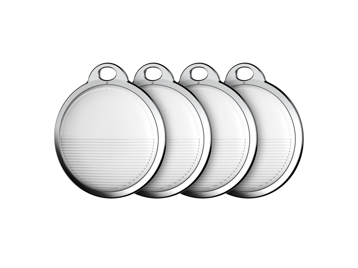 Localizador De Objetos Con Sonido Para Llaves, Cartera, Equipaje, Mascota, Negro/plateado, 4 Unidades*
