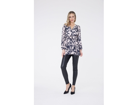 Blusa CHAPTER LONDON Pinky Palm Print Wrap Top Mujer (Talla: 12)