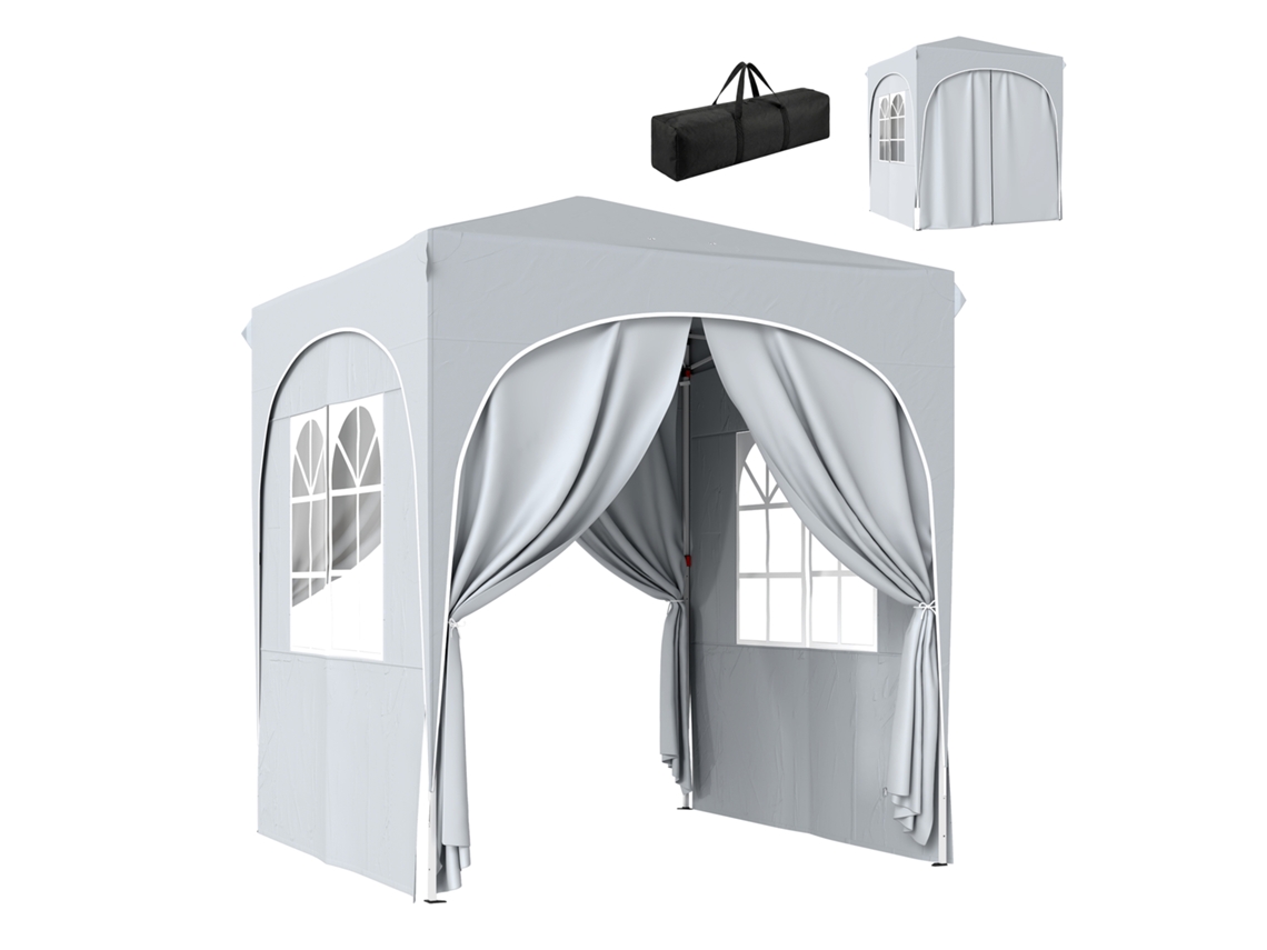 Cenador plegable de jardín de 2x2 m con protección UV50+ CHEZMOI