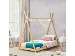 Cama Infantil [ES.CASA] Vimpeli (168 x 87 x 150 cm - Bambú - Marrón)