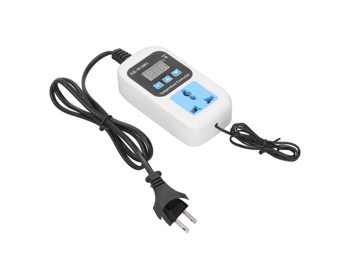 Controlador De Temperatura Automático Con Pantalla Digital Tomacorriente Termostato Para Estufa Plug Us 110‑220v