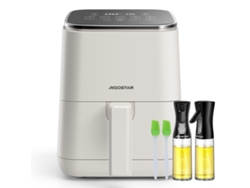 Freidora sin aceite Aigostar White Dot con 2 pulverizadores de aceite de vidrio (1200 W, 2 L) (200 ml)