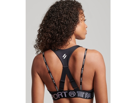 Sujetador de Mujer SUPERDRY Tirantes Elásticos Negro (S)