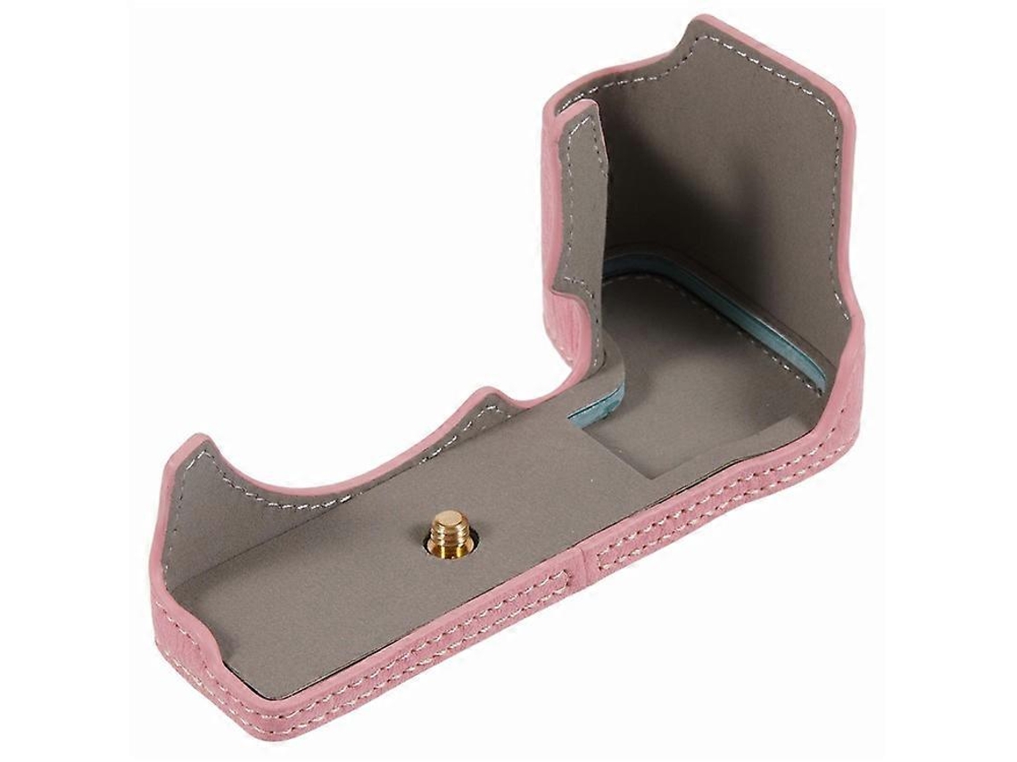 Funda protectora de piel sintética compatible con Canon EOS R10, funda de cámara de medio cuerpo con ranura para batería Facpoet