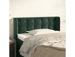 Cabecero De Terciopelo Verde Oscuro 103x16x78/88 Cm