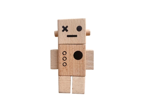 Robot Nórdico de Madera Para Bebés Madera