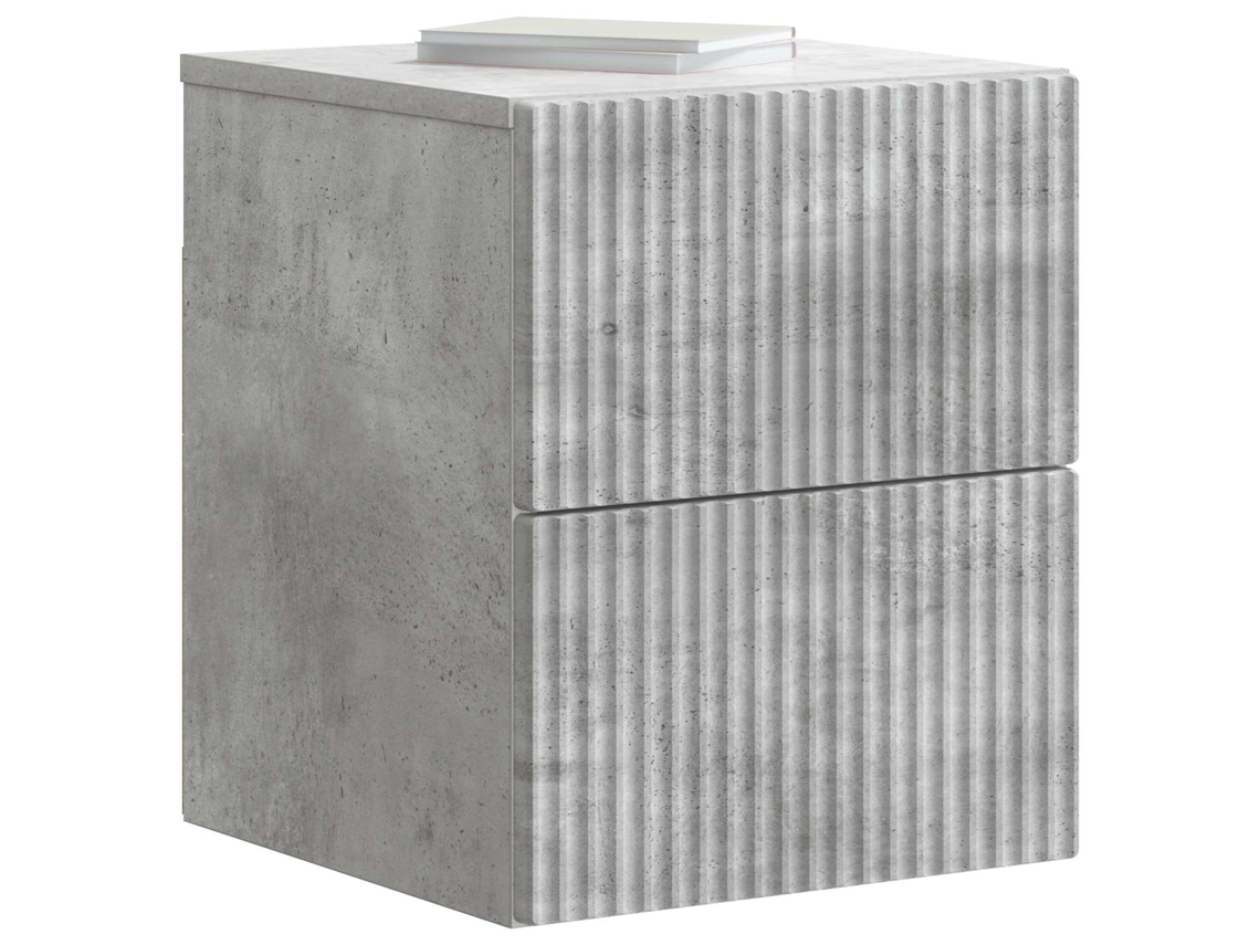 Maison Exclusive - Mesita De Noche De Pared 2 Pcs Gris Hormigón 33 X 34,5 X 40 Cm