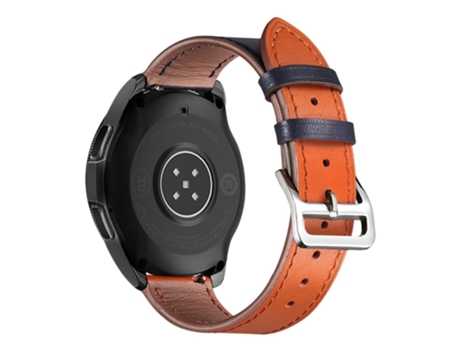 Correa de piel auténtica para Samsung Galaxy Watch 5 40mm/44mm/Watch 5 Pro 45mm - naranja/índigo