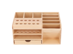 Organizador De Herramientas De Reparación De Madera Sintética Con Compartimentos Para Piezas Y Herramientas.