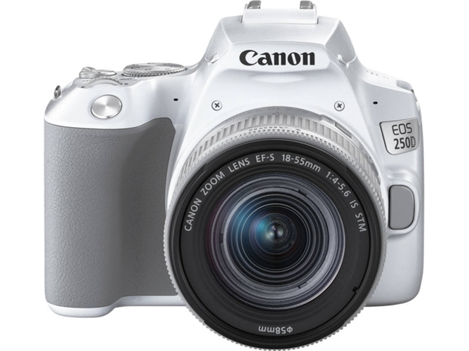 Kit Cámara Réflex CANON EOS 250 D + EF-S 18-55 f/4-5.6 IS STM (Blanco - 24.1 MP - Sensor CMOS - ISO: 100 - 25 600)