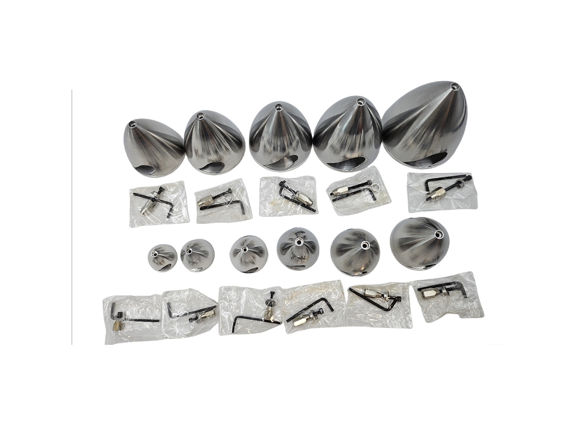 Hélice de aluminio de 32 mm, 38 mm, 45 mm, 51 mm, 57 mm, 64 mm, 70 mm, 76 mm, 82 mm, 89 mm, 95 mm y 102 mm para avión RC con motor de metanol.
