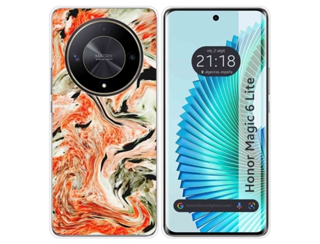 Funda Silicona para Huawei Honor Magic 6 Lite 5G diseño Mármol 12 Dibujos TUMUNDOSMARTPHONE