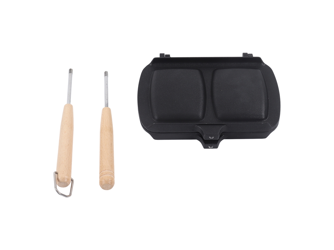Sartén Sándwich Antiadherente Con Asas Extraíbles, Sartén Doble Para Freír Paninis.