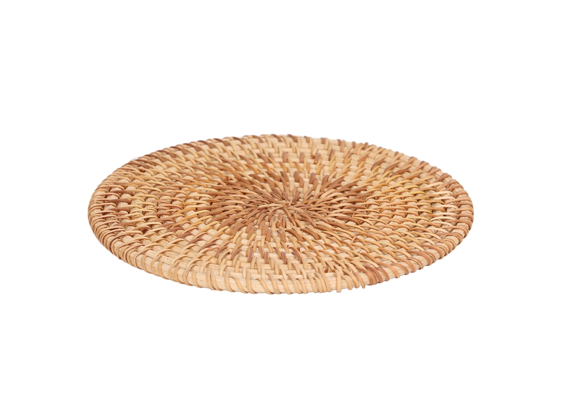 Posavasos de mimbre hechos a mano, salvamanteles naturales, ideales para recipientes grandes y platos calientes, sartenes, ollas, posavasos