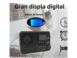 Radio portátil AM/FM/SW MDUG con batería recargable de gran capacidad y reproductor de MP3.