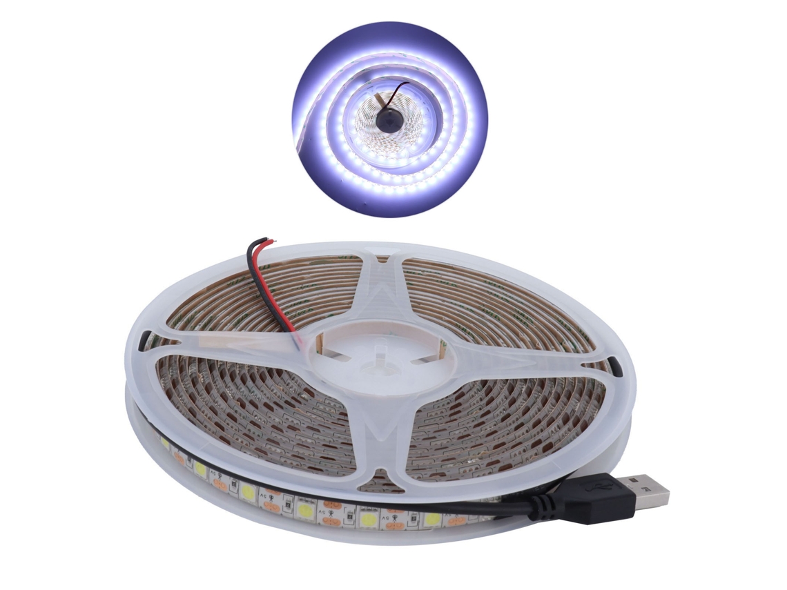 Tira de LED 2026, 5 m de largo, resistente al agua, 15 W, con entrada USB, ideal para centros comerciales y decoración de carcasas de ordenador.